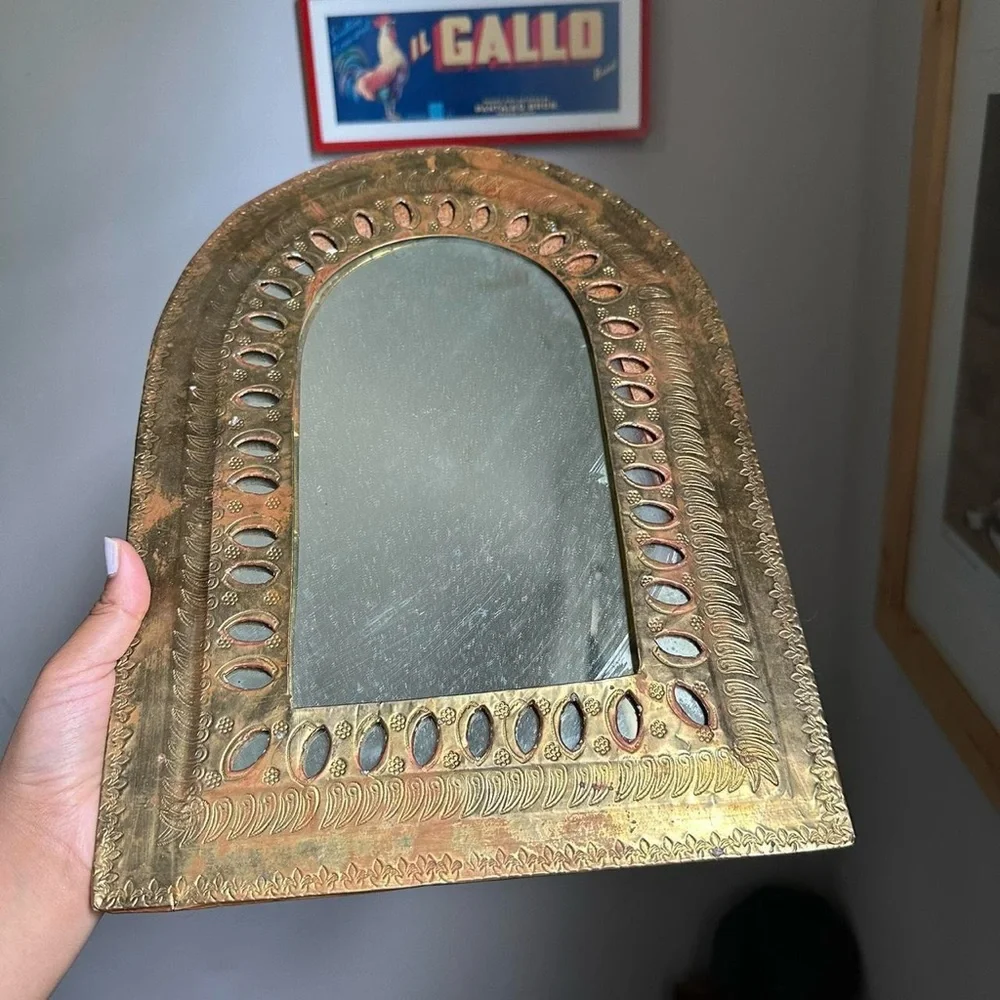Vintage Moroccan Hanging Wall Mirror